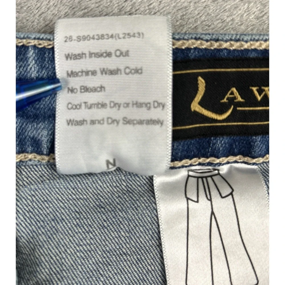 Lawman Denim Jeans Straight Leg Women's 5/6 Embroidered‎ Gems Western Cowgirl